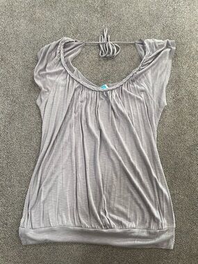 Light Gray Women's Gathered Neck Camisole Top